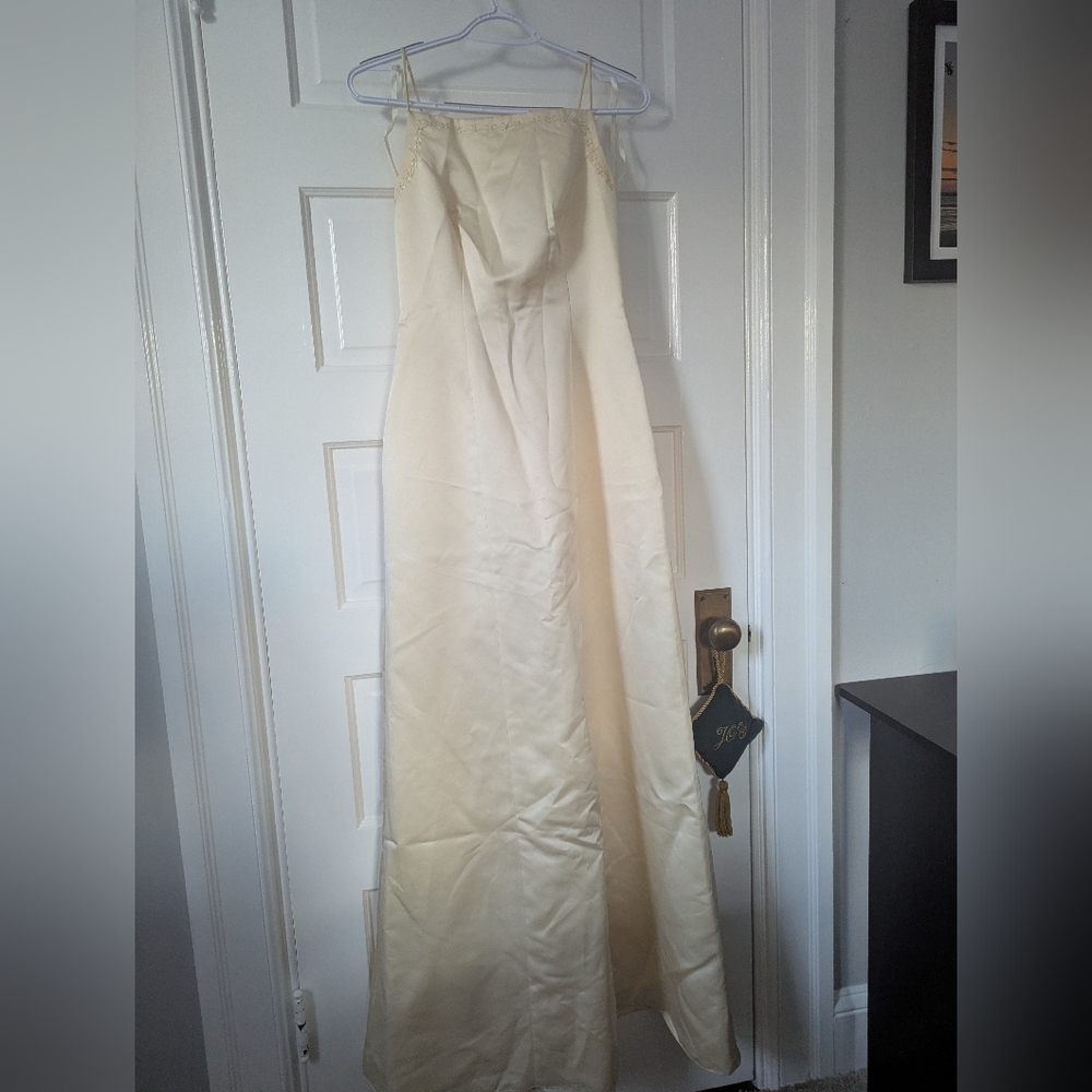 Michaelangelo Cream Evening Gown